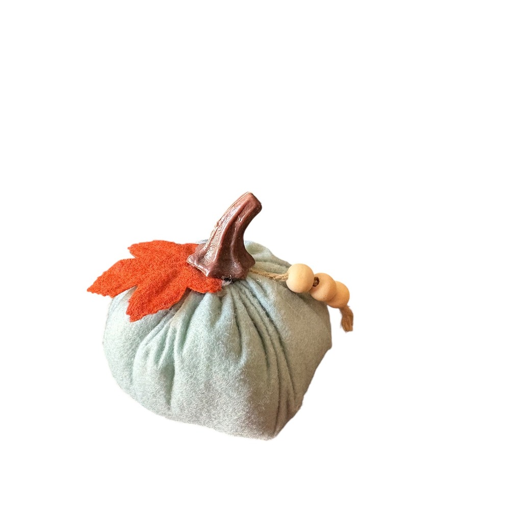Decorative Fabric Pumpkin Fall Harvest Thanksgiving Farmhouse Table Decor‎ 3"